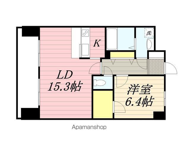 柏808タワー(1LDK/9階)の間取り写真