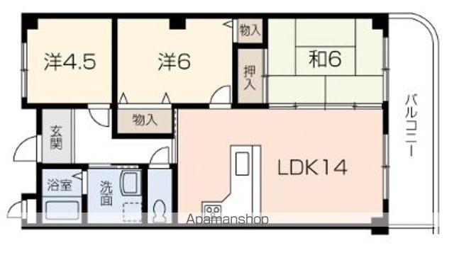 プロムナード・シカマⅠ(3LDK/3階)の間取り写真