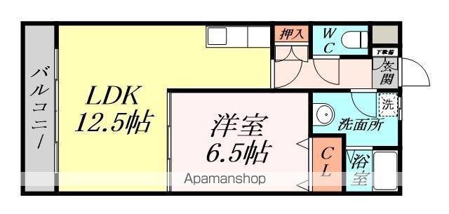 フォレストR(1LDK/1階)の間取り写真