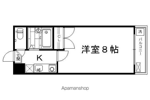 サンヴェール七条(1K/3階)の間取り写真