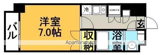 クレタ県庁前(1K/3階)の間取り写真