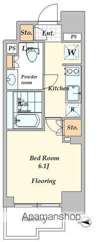 レジディア新宿イースト3(1K/9階)の間取り写真