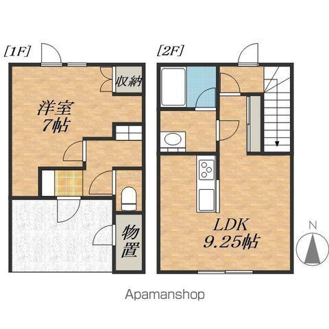 コーポ武蔵1(1LDK/1階)の間取り写真