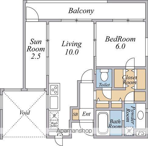 YOMODA APARTMENT(1LDK/1階)の間取り写真