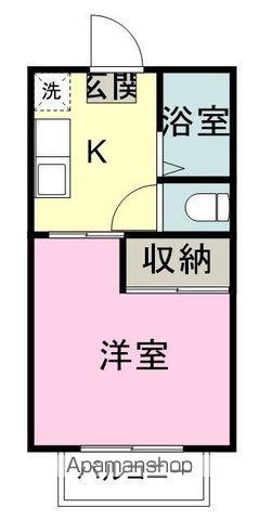 コーポトクシマB(1K/1階)の間取り写真