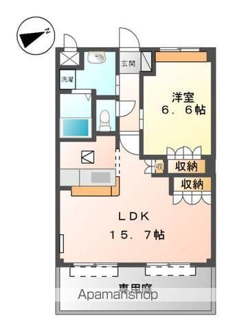 メゾン ガーベラ(1LDK/1階)の間取り写真