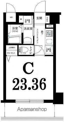グリフィン武蔵小杉(1K/6階)の間取り写真