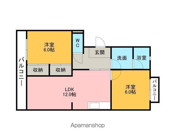 ソフィアコート(2LDK/1階)の間取り写真