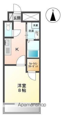 ラッフィナート(1K/1階)の間取り写真