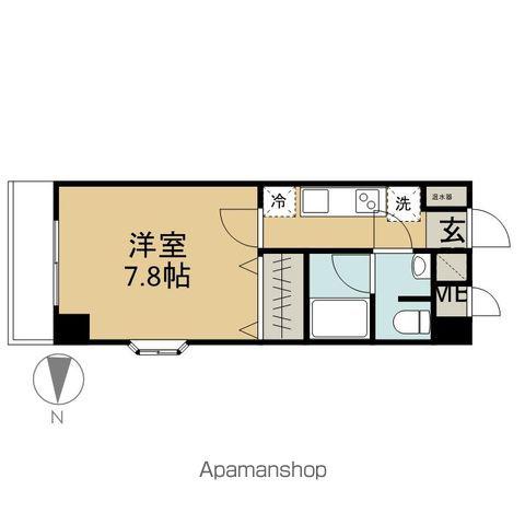 IN-TOWNER木町(1K/4階)の間取り写真