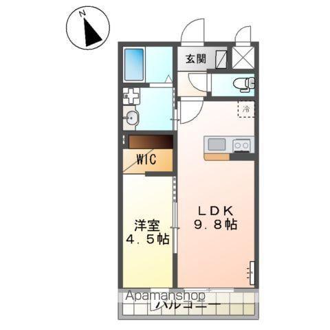 ココ・ハウス(1LDK/2階)の間取り写真
