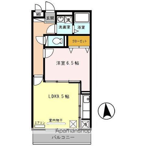 セジュール神領(1LDK/1階)の間取り写真