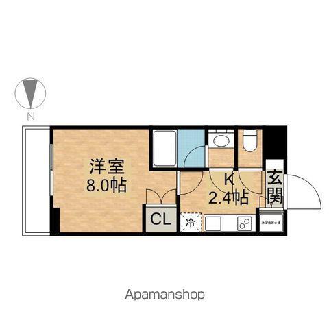 シエルブルー栄(1K/3階)の間取り写真