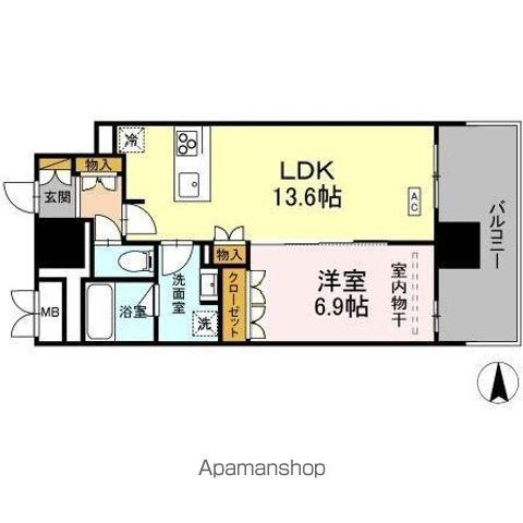 THE REJUVEPORT KISARAZU(1LDK/10階)の間取り写真