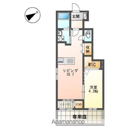 ボヌール Ⅱ(1LDK/1階)の間取り写真