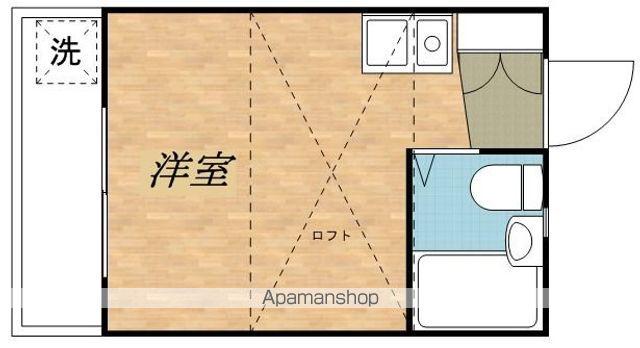 デュエットミタカ2番館(ワンルーム/2階)の間取り写真