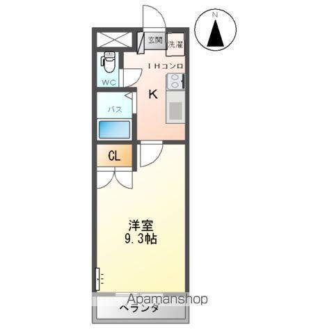 プレジデント岩沼(1K/3階)の間取り写真