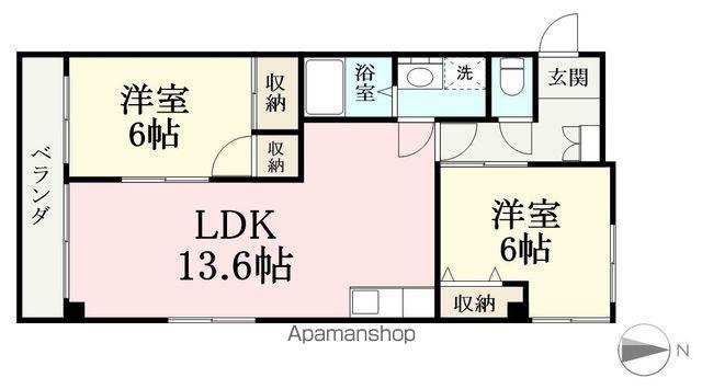 サン・ボニール(2LDK/1階)の間取り写真