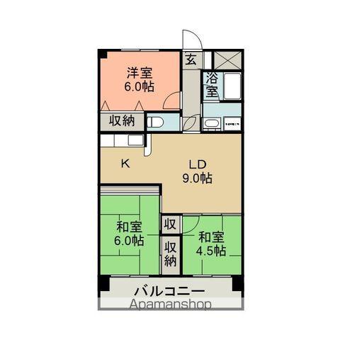 グレイス旭台(3LDK/3階)の間取り写真