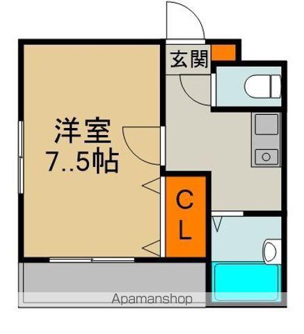 メゾンテレサ(1K/2階)の間取り写真