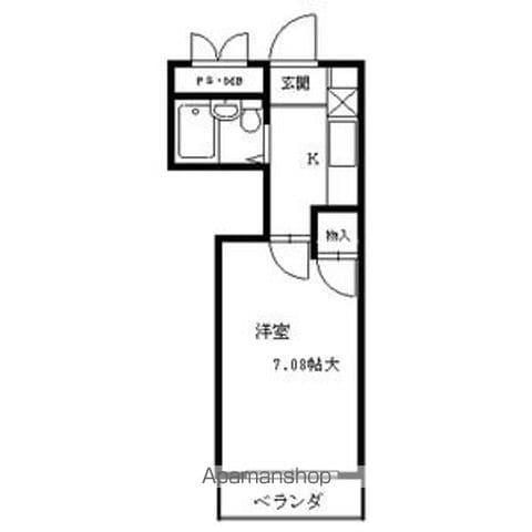 シャトレーツカサ(1K/3階)の間取り写真
