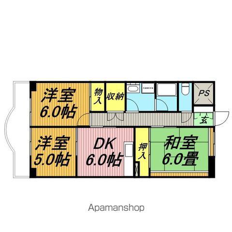シラカワパレス(2LDK/4階)の間取り写真
