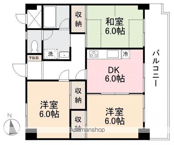 ドミール松縄(3DK/3階)の間取り写真