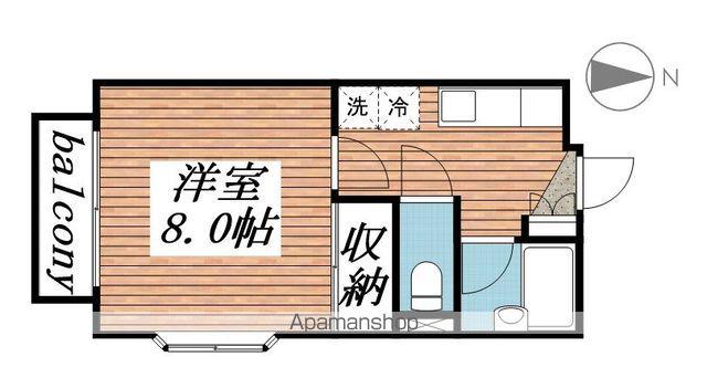 アンクラージェ小松島(1K/2階)の間取り写真