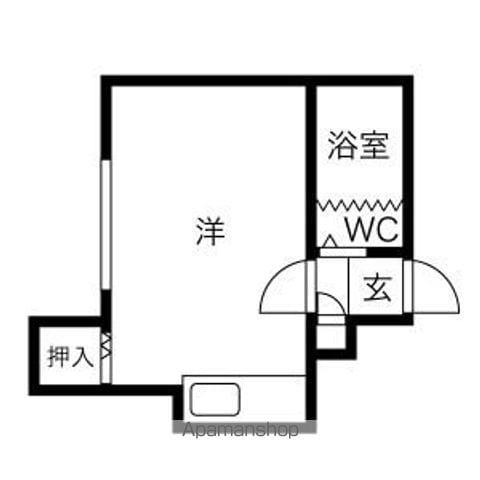 城南コーポラス(ワンルーム/1階)の間取り写真