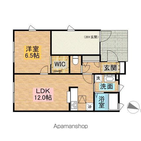 アネーロ レシデンシア Ⅱ(1LDK/1階)の間取り写真