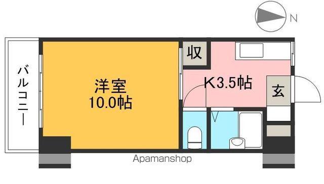 サンシティ2(1K/3階)の間取り写真