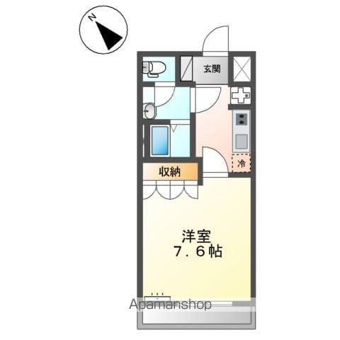 ブラビッシモ(1K/2階)の間取り写真