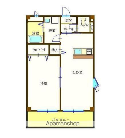 リシェス・ハイランド(1LDK/3階)の間取り写真