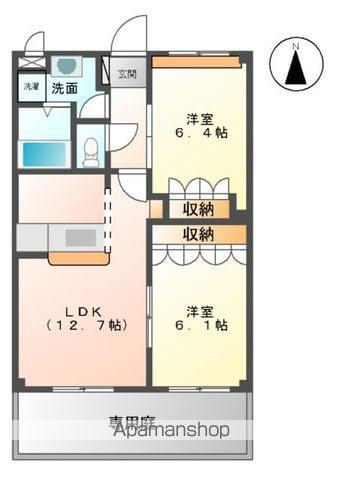 ジュピター(2LDK/2階)の間取り写真