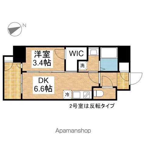エステムコート名古屋新栄Ⅳネスト(1DK/10階)の間取り写真