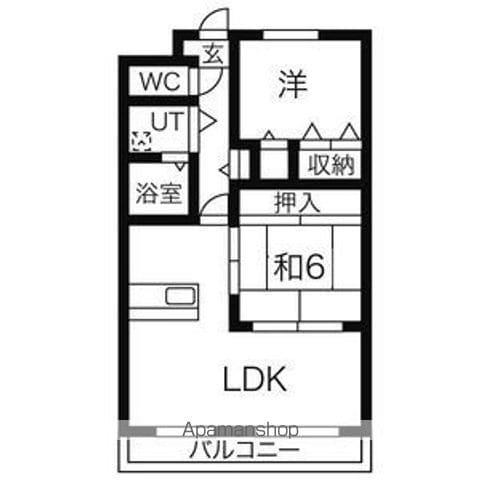 ポピュレール(2LDK/1階)の間取り写真