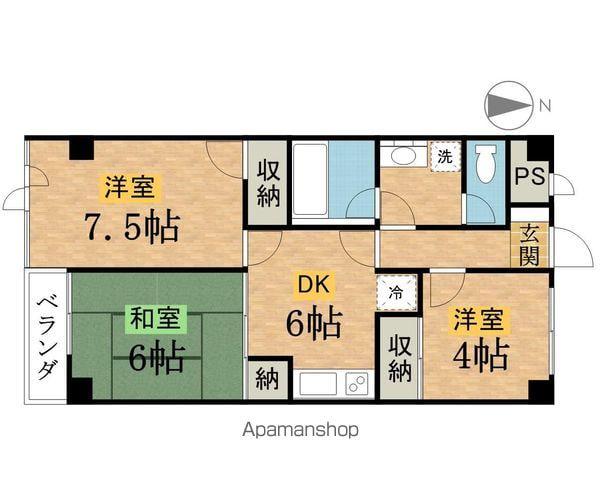 レインボーヒルズマルシン(3DK/1階)の間取り写真
