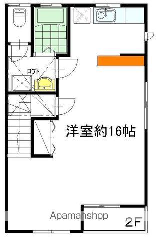 MOMO(ワンルーム/2階)の間取り写真