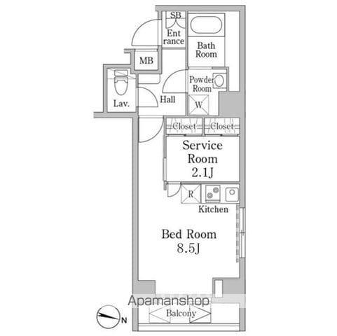 VAINQUEUR IWAMOTOCHO(ワンルーム/3階)の間取り写真