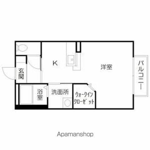 エイコーンヒルズ(1K/2階)の間取り写真
