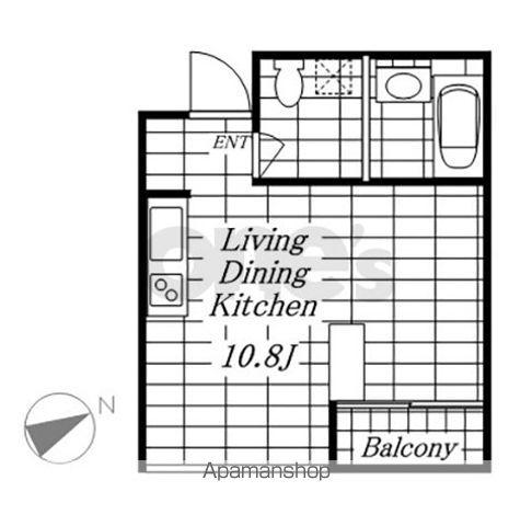 BAUWERK(ワンルーム/7階)の間取り写真