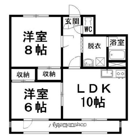 イーストプラザ(2LDK/2階)の間取り写真