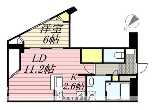 ラクレイス西新レジデンシャルタワー(1LDK/14階)の間取り写真