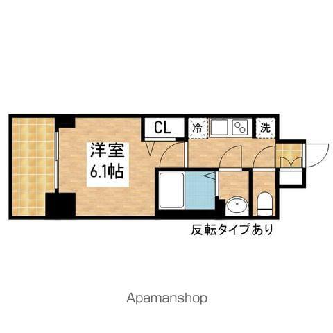プレサンス丸の内アドブル(1K/8階)の間取り写真