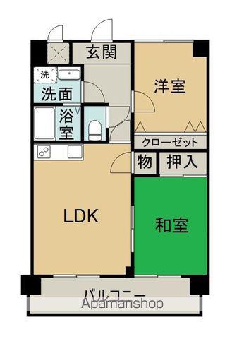 プレジール前川(2LDK/2階)の間取り写真