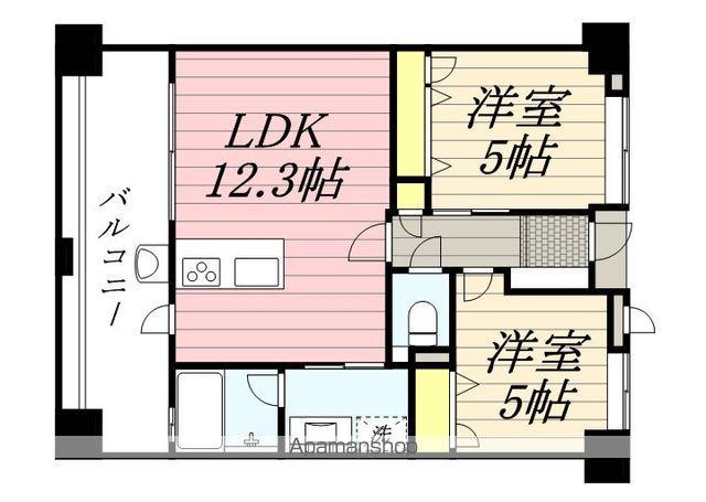 アクロス天神Vタワー(2LDK/10階)の間取り写真