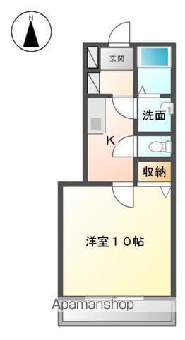 アンジュー並木(1K/1階)の間取り写真