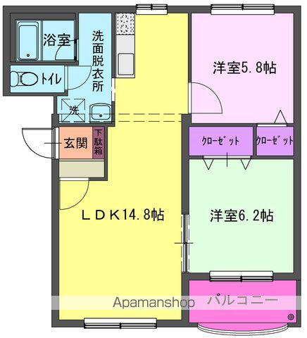ピュアライフ21(2LDK/3階)の間取り写真