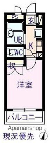 RX寺町(1K/1階)の間取り写真