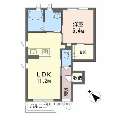 レイラニ(1LDK/1階)の間取り写真